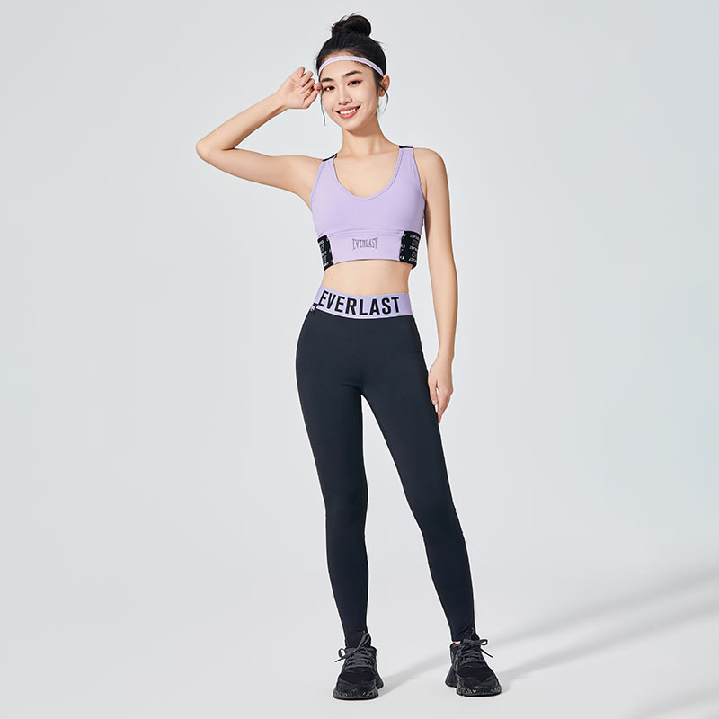 EVERLAST Kvinner Sexy Svart Grenadine Sports Leggings