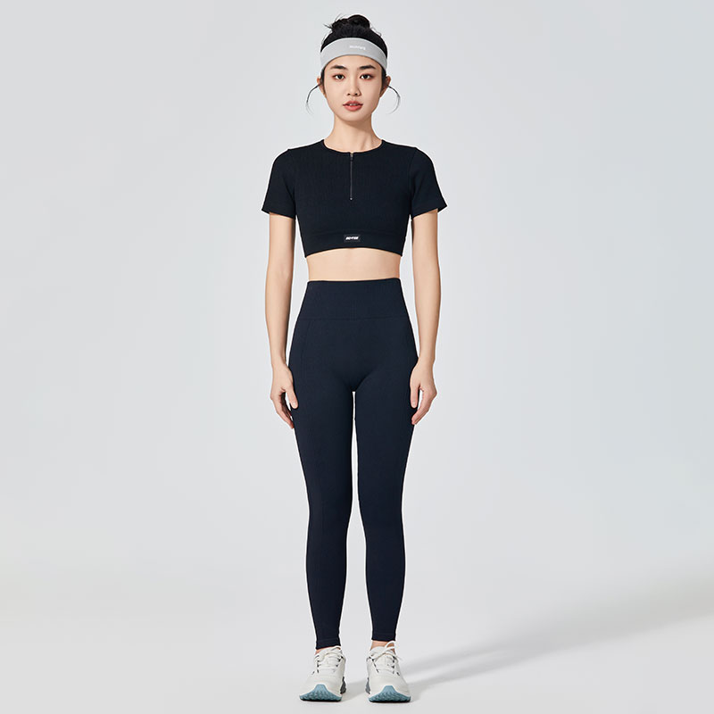 Dame Sømløse Svarte Klassiske Sports Leggings